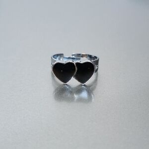 Double Heart Mood Ring Size 8